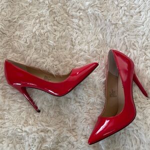 Madden Girl red patent leather heels